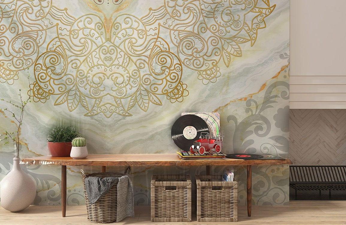 Gilded Damask mural by Lavish Exclusives