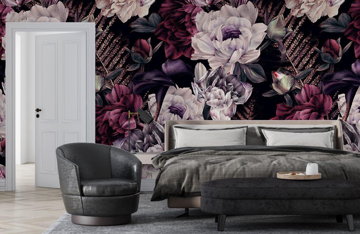 Noir Peony mural by Lavish Exclusives